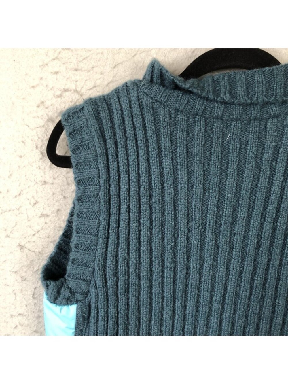 Free People Vest Womens M Blue Knit Back Puffer Stripe Colorblock Gorpcore - Picture 12 of 16